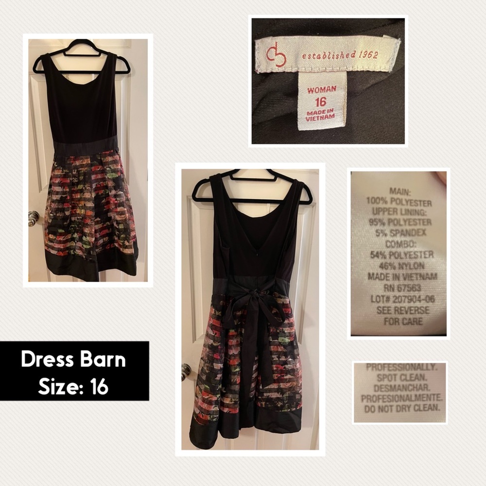 Dress Barn Dress- Sleeveless - with Bow - Pre-Owned